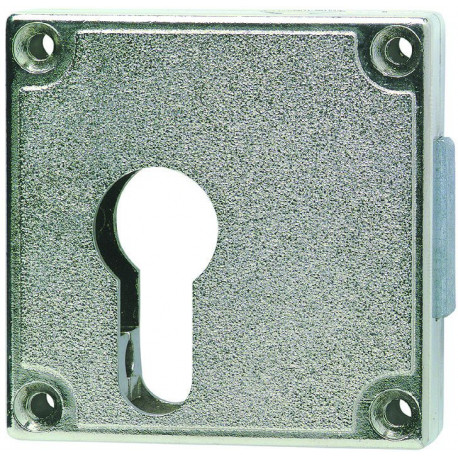 Coffre serrure de meuble Vachette - 60x60 mm - Sans cylindre - Nickelé