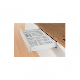 Range-couverts OrgaTray 440 pour tiroir Hettich - Largeur 800mm - Plastique - Blanc