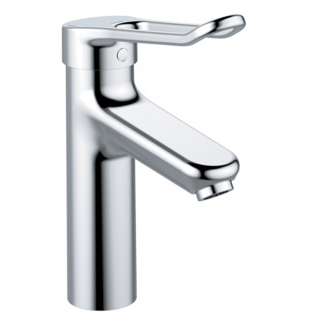 Mitigeur lavabo Okyris Pro Grande Porcher - Poignée ajourée - Sans tirette ni vidage - Chrome
