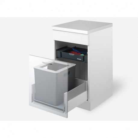 Poubelle Euro ZK Boxx 40-50 Müllex - 38L - Caisson 400/450/500mm - Anthracite - 1 bac