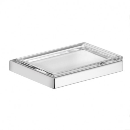 Porte-savon chromé Édition 11 Keuco - Avec coupe en verre cristal