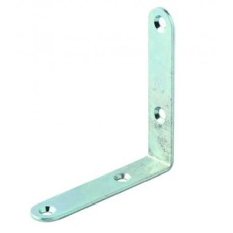 Equerre de chaise Interges - Bouts ronds - Acier zingué - 60x60mm
