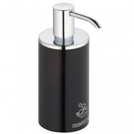 Distributeur de désinfectant Universel Keuco - 250ml - Avec réservoir plastique - Pompe - Noir