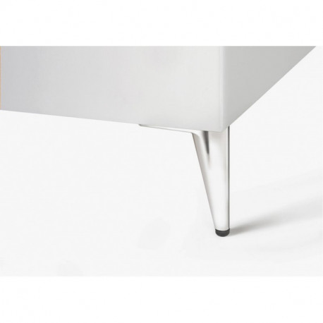 Pied de meuble ajustable Série 220 de Mafos - Rond - Incliné - 100mm - Zamak chromé