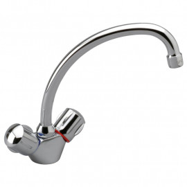 Mélangeur évier Ulysse Porcher - Tête à clapet - Chrome