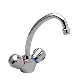 Mélangeur lavabo Ulysse Porcher - Tête céramique - Monotrou - Chrome