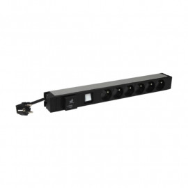 Rallonge multiprise coupe veille Legrand - 6 prises - 230V - Parafoudre - Noir