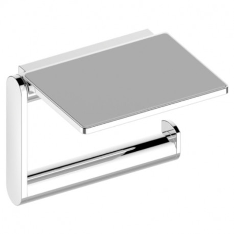 Porte-papier chromé avec tablette Plan Keuco - Pour rouleaux 100 à 120mm - Ouvert