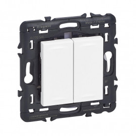 Commande sans fil sans pile Self-e Mosaic with Netatmo Legrand - Pour éclairage et prises - Enjoliveur blanc
