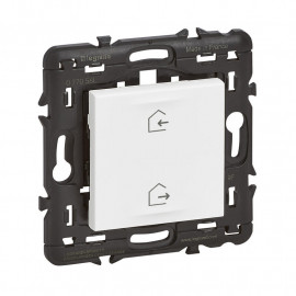 Commande sans fil sans pile Self-e Mosaic with Netatmo Legrand - Départ / Arrivée - Enjoliveur blanc