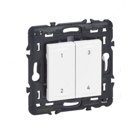Commande sans fil 4 scénarios Legrand - Self-e Mosaic with Netatmo - Blanc