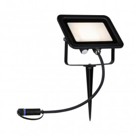 Piquet à planter Plug & Shine Flood Paulmann - Avec ampoule - 3000K - 15.5W - IP65 - Noir