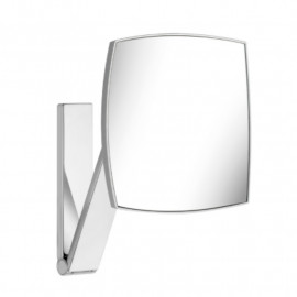 Miroir grossissant carré ILook_Move Keuco - Grossissement x5 - Sans éclairage - Sur bras pivotant - Laiton chromé