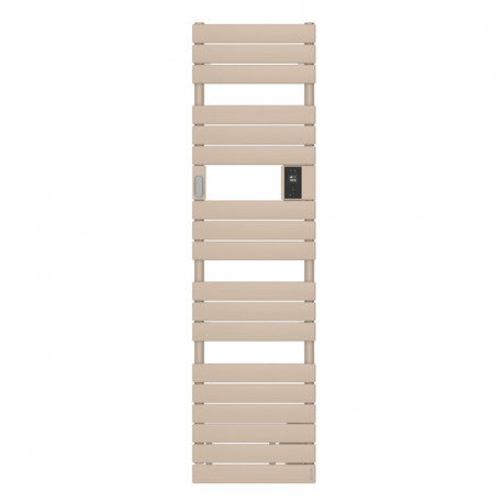 Sèche-serviettes étroit avec soufflerie Adélis Digital Atlantic - 500 + 1000W - Beige