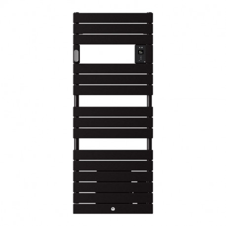 Radiateur sèche-serviettes électrique Riviera 2 - Sans soufflerie - 750W - Noir carbone