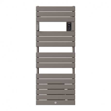 Radiateur sèche-serviettes électrique Riviera 2 - Avec soufflerie - 750+1000W - Gris roche