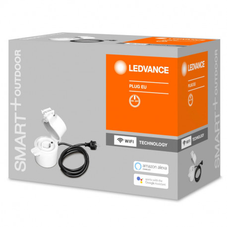 Prise connectée Smart+ Ledvance - Extérieure - 3680W - 16A - Blanc