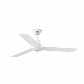Ventilateur à pales Eco Indus Faro - 17,6m² - 3 vitesses - Blanc