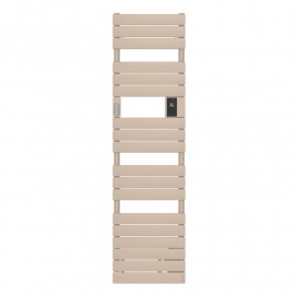Sèche-serviettes étroit avec soufflerie Adélis Digital Atlantic - 750 + 1000W - Beige