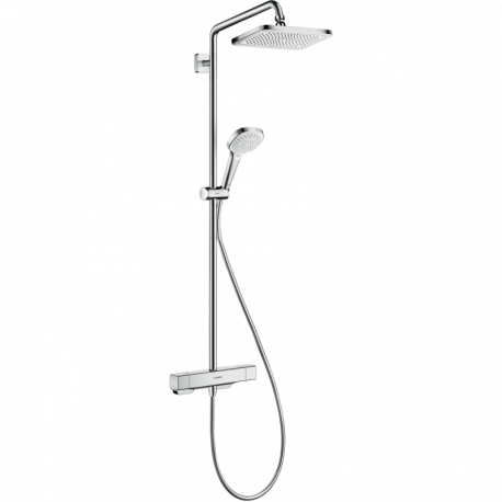 Colonne de douche Croma E 280 Hansgrohe - 1 + 3 jets - Avec mitigeur thermostatique - Pour douche