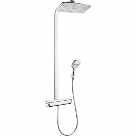 Colonne de douche thermostatique Raindance E 360 Hansgrohe - 1+3 jets - Avec tablette miroir
