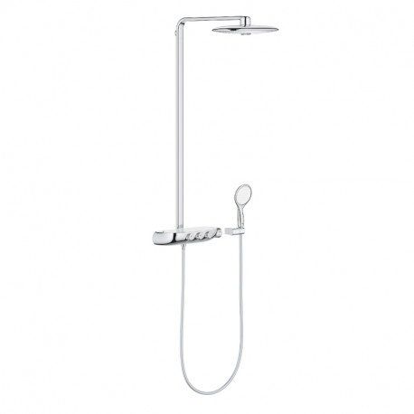 Colonne de douche SmartControl 360 Duo Grohe - Avec mitigeur thermostatique - Chrome - Gamme Professionnelle