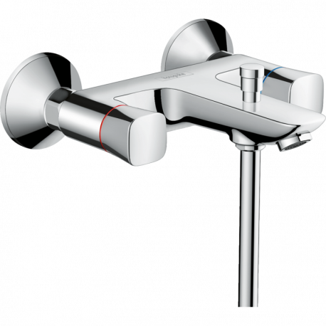 Mélangeur bain-douche Logis Hansgrohe - Tête céramique - avec silencieux - Chrome