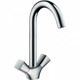 Mélangeur cuisine Logis Hansgrohe - Tête céramique - Orientable - Chrome
