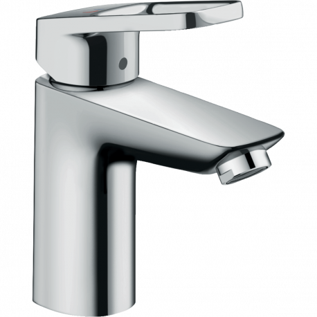 Mitigeur lavabo Logis Loop - 100 Eco CH3 CoolStart - Hansgrohe - avec tirette et vidage synthétique - Chromé