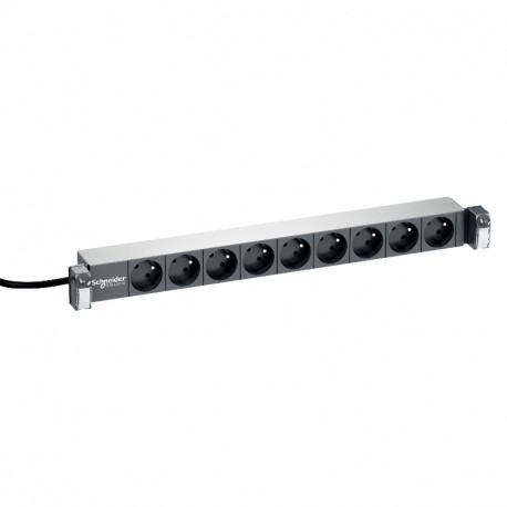 Multiprise 19P Actassi Schneider Electric - 9 prises - 230V - Gris