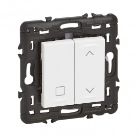 Commande sans fil sans pile pour volets roulants connectés Legrand - Self-e Mosaic with Netatmo - Blanc