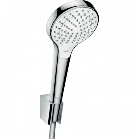 Set de douche Croma Select S 110 - 3 jets - Flexible 160mm - Blanc/Chrome