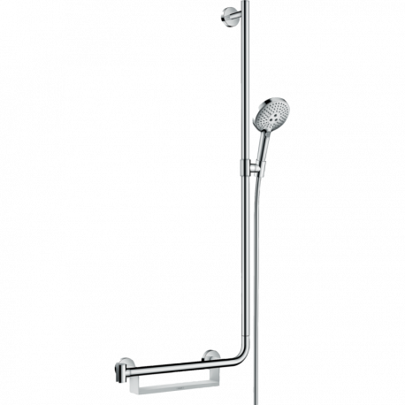 Colonne de douche Raindance Select S 120 Hansgrohe - 3 jets - Avec poignée d'appui gauche - Chrome