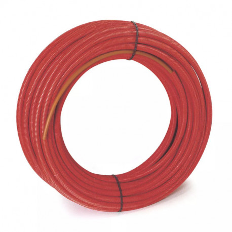 Tuyau PER Gainé - 10x12mm - Couronne de 50m - Rouge