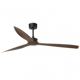 Ventilateur de plafond smart Just Fan Faro - Pièce 28m² - 6 vitesses - Noir mat/bois