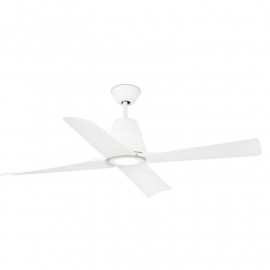 Ventilateur de plafond lumineux connecté Typhoon LED Faro - IP44 - 17m² - 3000K - Blanc
