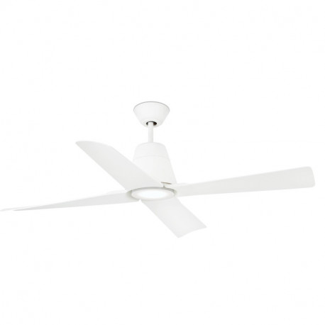 Ventilateur de plafond lumineux connecté Typhoon LED Faro - IP44 - 17m² - 3000K - Blanc
