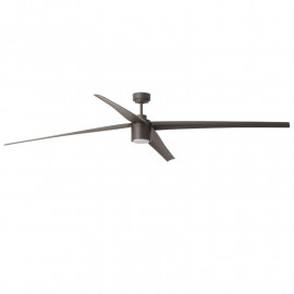 Ventilateur de plafond lumineux connecté ATTOS LED Faro - 6 vitesses - 28m² - 3000K - Marron