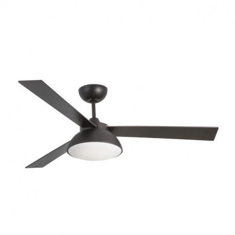 Ventilateur de plafond lumineux connecté RODAS LED Faro - 28m²- 5 vitesses - 3000K - Marron