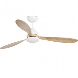 Ventilateur de plafond connecté POROS LED Faro - 17m2 - 6 vitesses - Blanc - 19W - 2700K