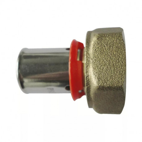 Raccord PER à sertir écrou tournant - droit - femelle - 16 x 3/4