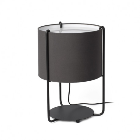 Lampe de table Drum Faro - Noire/grise - Sans ampoule