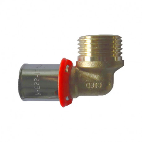 Raccord PER à sertir - coudé - Mâle - 12x3/8