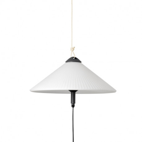Lampe suspension Saigon R55 Faro - Gris/blanc mat - Sans ampoule - E27