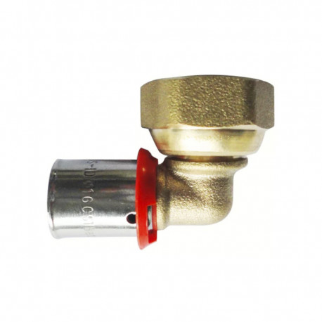 Raccord PER à sertir - coudé - écrou tournant - femelle - 16x3/4