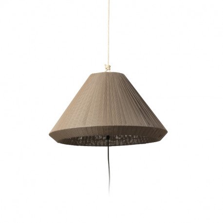 Lampe suspension Saigon T70 Faro - Gris/marron - Sans ampoule - E27