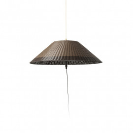 Lampe suspension Saigon W100 Faro - Gris/marron - Sans ampoule - E27