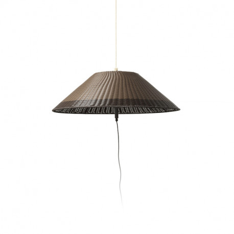 Lampe suspension Saigon W100 Faro - Gris/marron - Sans ampoule - E27