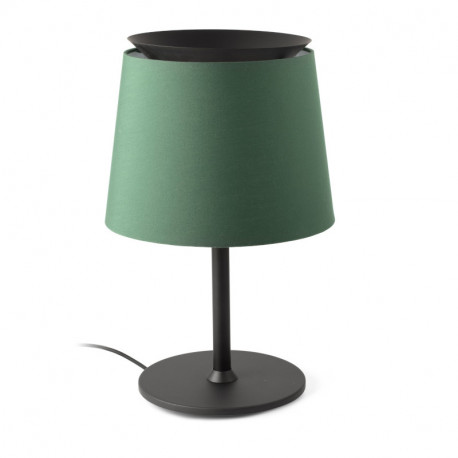 Lampe de table Savoy Faro - Noir/vert - Sans ampoule