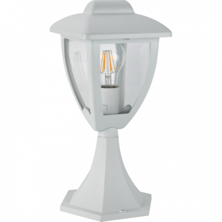 Borne extérieure 34 cm Robin d'Arlux - E27 - Blanc - Sans ampoule